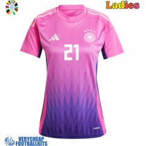 Germany Ilkay Gundogan #21 Replica Away Shirt Ladies Euro 2024 Short Sleeve